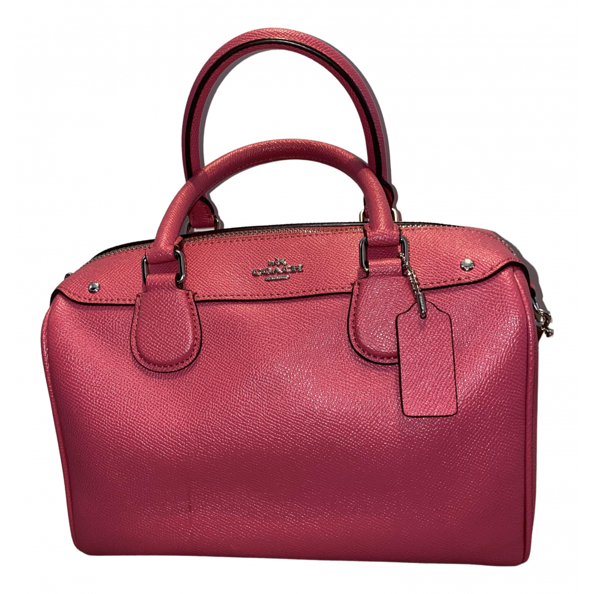 Leather crossbody bag Coach Pink in 